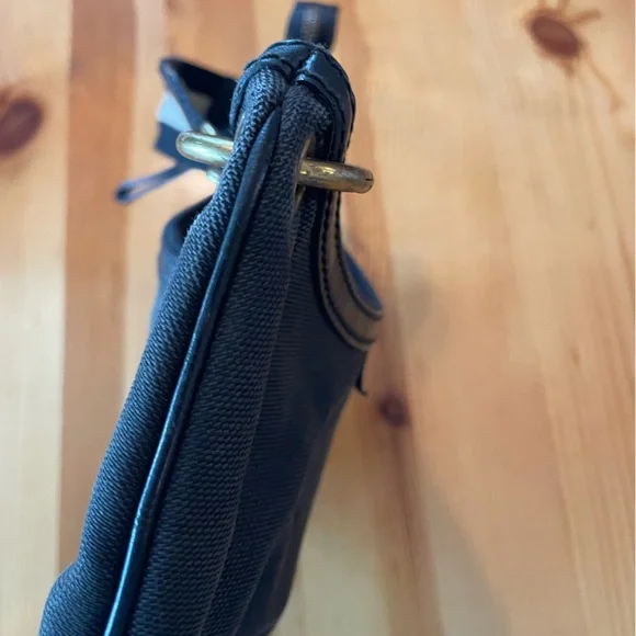 Gucci Half Moon Vintage Black Canvas Shoulder Bag GUC - Picture 9 of 11